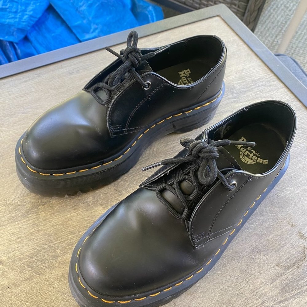 Dr. Martens 1461 SMOOTH LEATHER PLATFORM SHOES size US 8